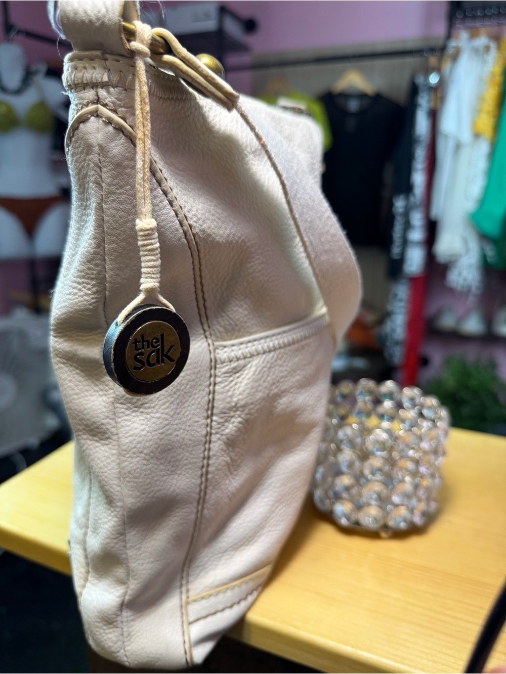 The Sak Cream Crossbody Bag – Soft Leather Everyday Sling - Picture 14 of 16